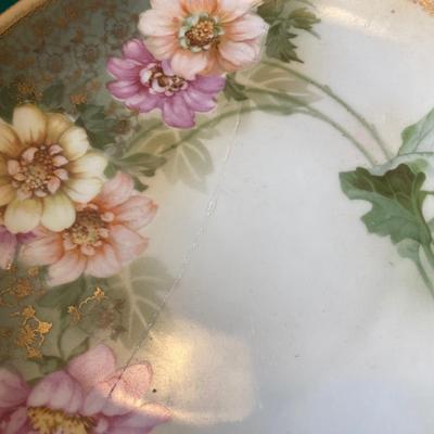RS Silesia  Bone China Handpainted Sugar & Plate