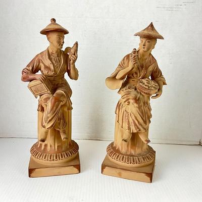 1088 Vintage Terracotta Finish Asian Figures