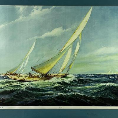 1127 Vintage Nautical Print by Robert MacGregor â€œGood Goingâ€ No.171