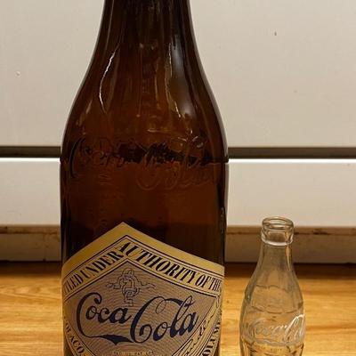 18â€ Coca Cola Advertising Display Vintage Bottle Amber