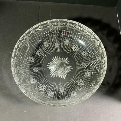 1099 Antique American Brilliant  Cut Etched Crystal Bowl