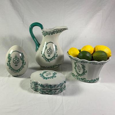 1137 Royal Collection 4 piece Decorative Pottery Set