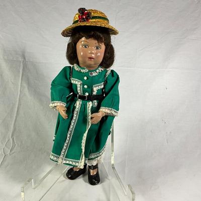1138 Antique Hand Carved Wooden Schoenhut Jointed Doll