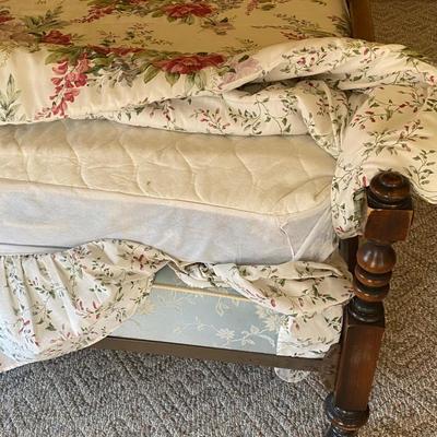 Antique Single Bed W/Mattress and Box Springs