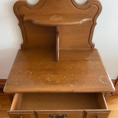 Unique Vintage One Drawer Accent Table