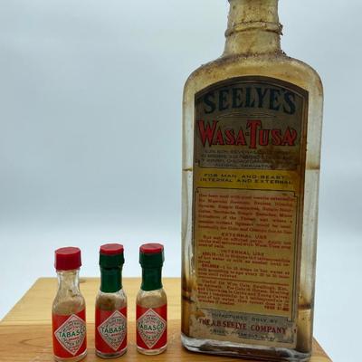 Seelyeâ€™s Wasa-Tusa and 3 mini tobasco