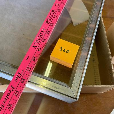 Silver metal tabletop display case