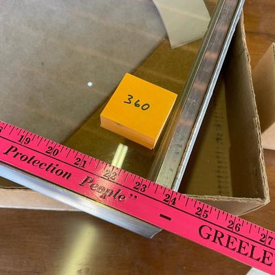 Silver metal tabletop display case