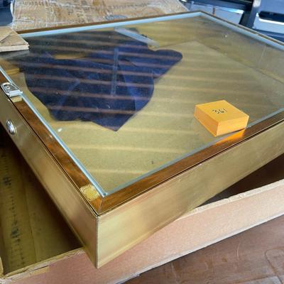 Gold color Metal Display case