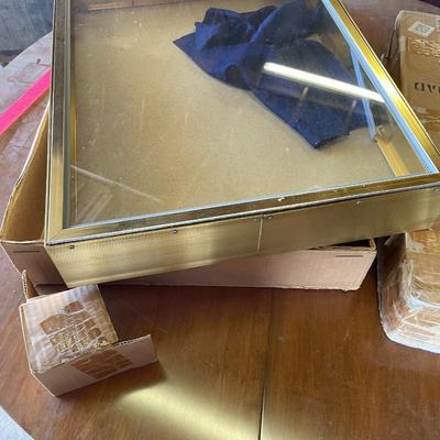 Gold color Metal Display case