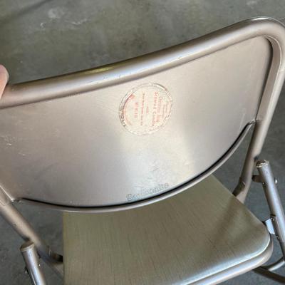 2 Padded Samsonite Chairs + Black Metal