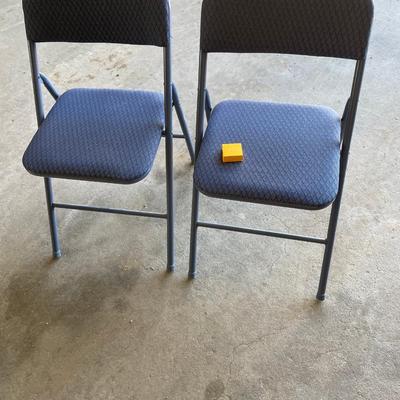 2 Cosco Navy Blue Padded Chairs