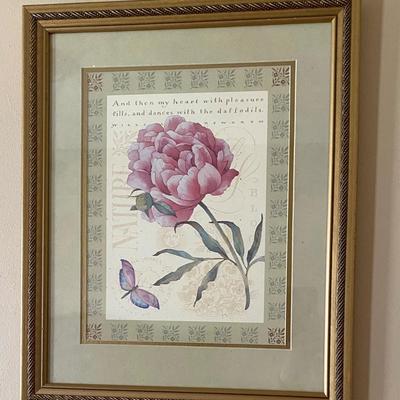 Framed Spring Peony Print