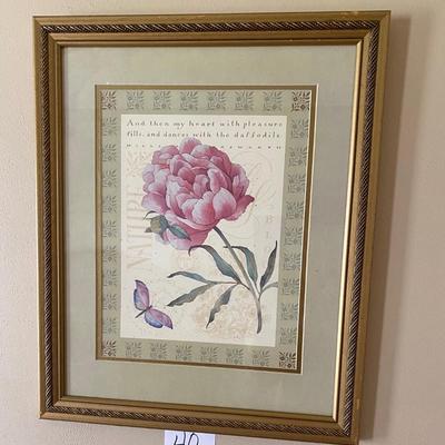 Framed Spring Peony Print