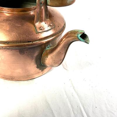 1151 Antique Copper Teapot (no lid) with French Pan