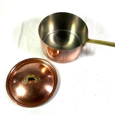 1152 Copper Brass Handled Sauce Pan