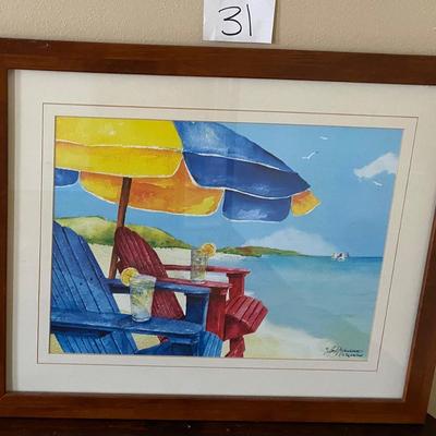 Framed Picture â€œA Day at the Beachâ€