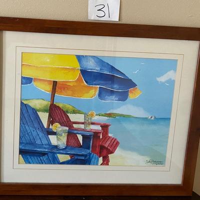 Framed Picture â€œA Day at the Beachâ€