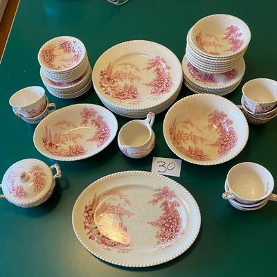 Beautiful â€œCastle of the Lake China Set