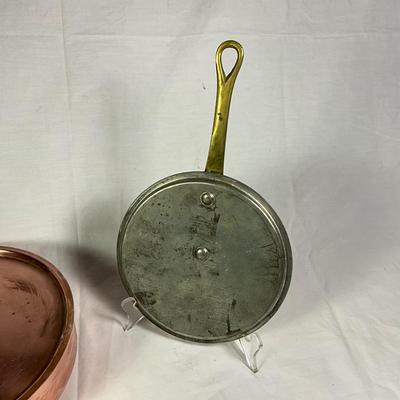 1170 Vintage French Copper Sauce Pan with Extra Lid