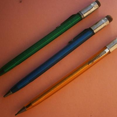 3) Vintage Scripto Mechanical Pencils,