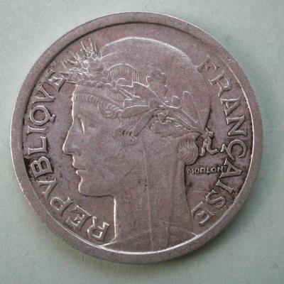FRANCE 1945 (1) Franc Aluminum Coin