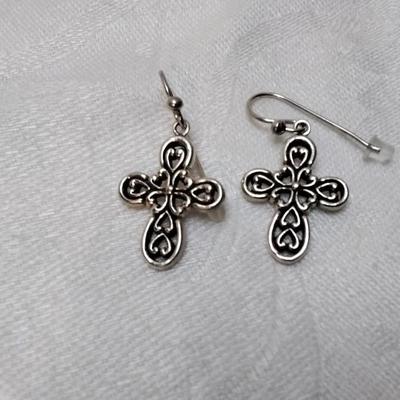 Heavy Celtic Cross 925 Earrings