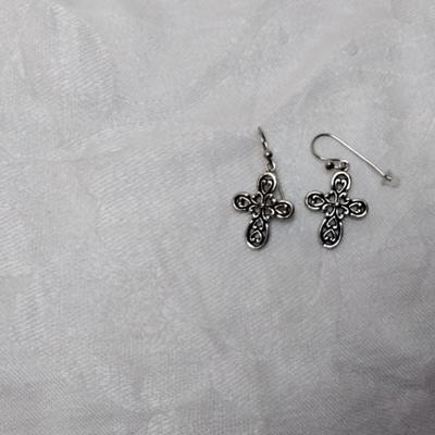 Heavy Celtic Cross 925 Earrings