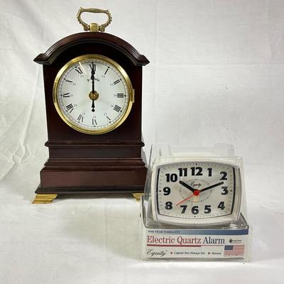 1184 Kensington Quartz Mantle Clock with Chime and New Alarm Clock