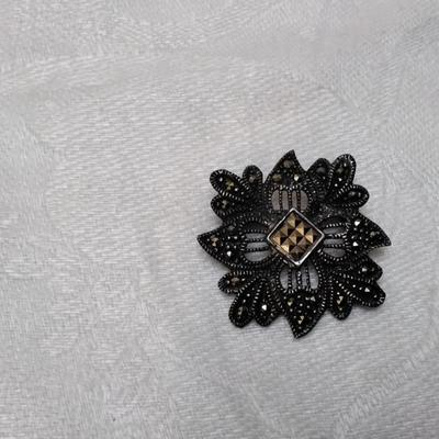 Antique Marcasite 925 Brooch