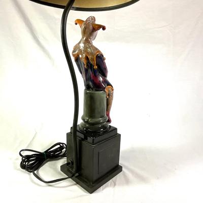 1189 Vintage Royal Doulton Harlequin Jester Figural Lamp