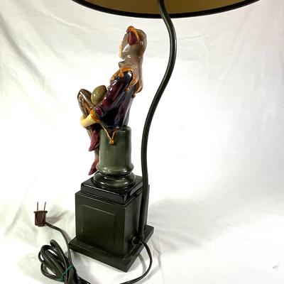1189 Vintage Royal Doulton Harlequin Jester Figural Lamp