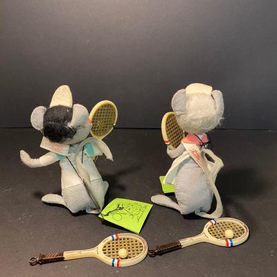LOT 125: Vintage Annalee Dolls Tennis & Swimming Mice