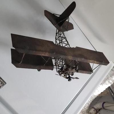 Vintage Metal airplane 16" wingspan