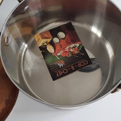 Vintage Cop R Chef by All clad Copper pot and lid