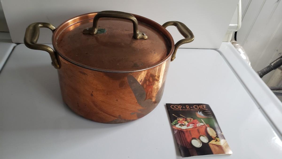 Vintage Cop R Chef by All clad Copper pot and lid