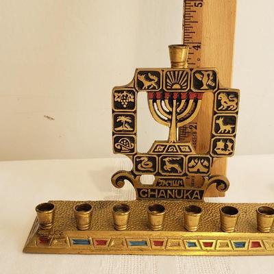 2 vintage menorahs