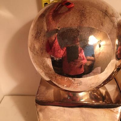 Vintage Appleton silver sphere bookends, VERY HEAVY