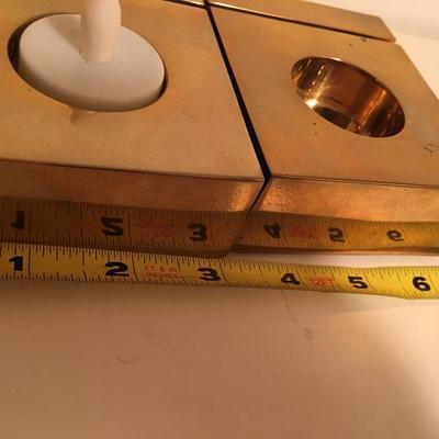 Trio of votive holders with mirrors Calvin Klein, very heavy