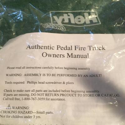 Ride on pedal  fire truck