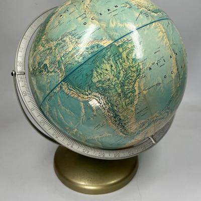 Vintage Rand McNally World Portrait Mid Century Desk Reference Globe