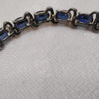 Vintage ADI Sapphire 925 7" Bracelet