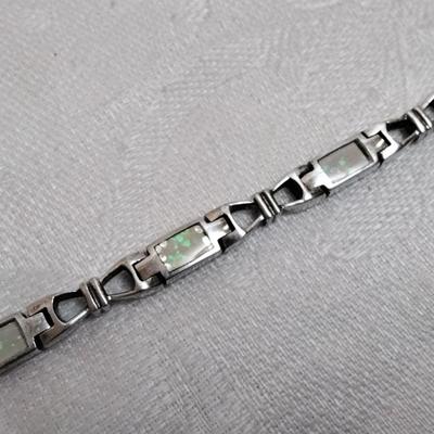 Vintage Paul Brackna Opal 925 7.5" Bracelet