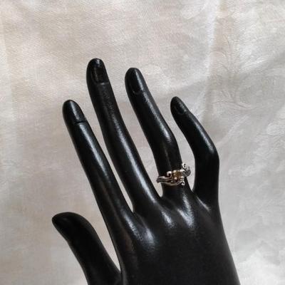 Citrine Scrollwork 925 Ring Size 5.5