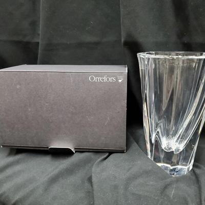 Orrefors Crystal Tornado Swirl  Vase