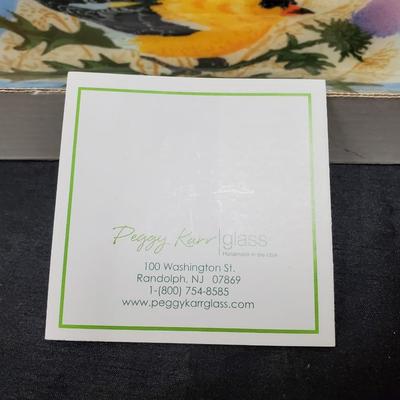 Peggy Karr Glass - Goldfinch plate