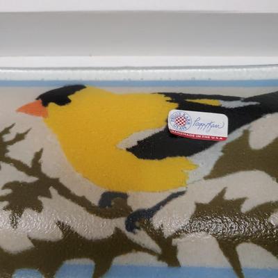 Peggy Karr Glass - Goldfinch plate