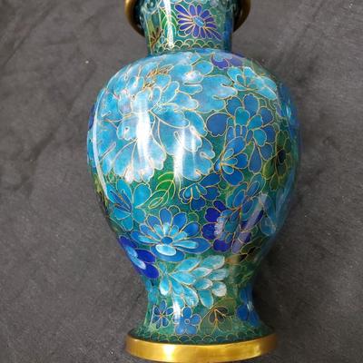 Blue Cloisonne Vase