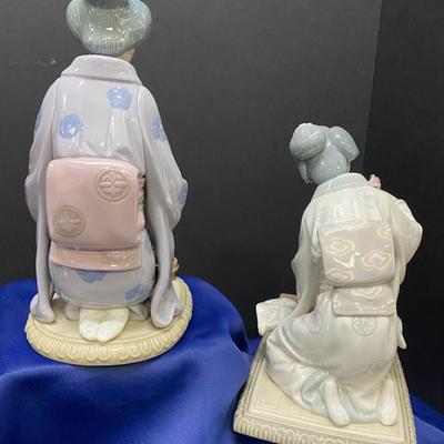 Lladro - August Moon and Geisha with Flowers