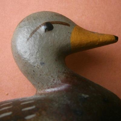 Vintage Mallard Duck Painted Cast Iron Paperweight